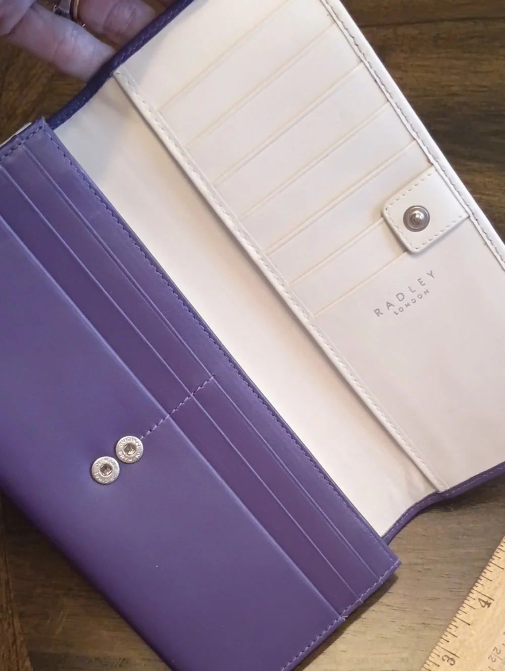 Radley london purple gingerbread Christmas dogs snow wallet